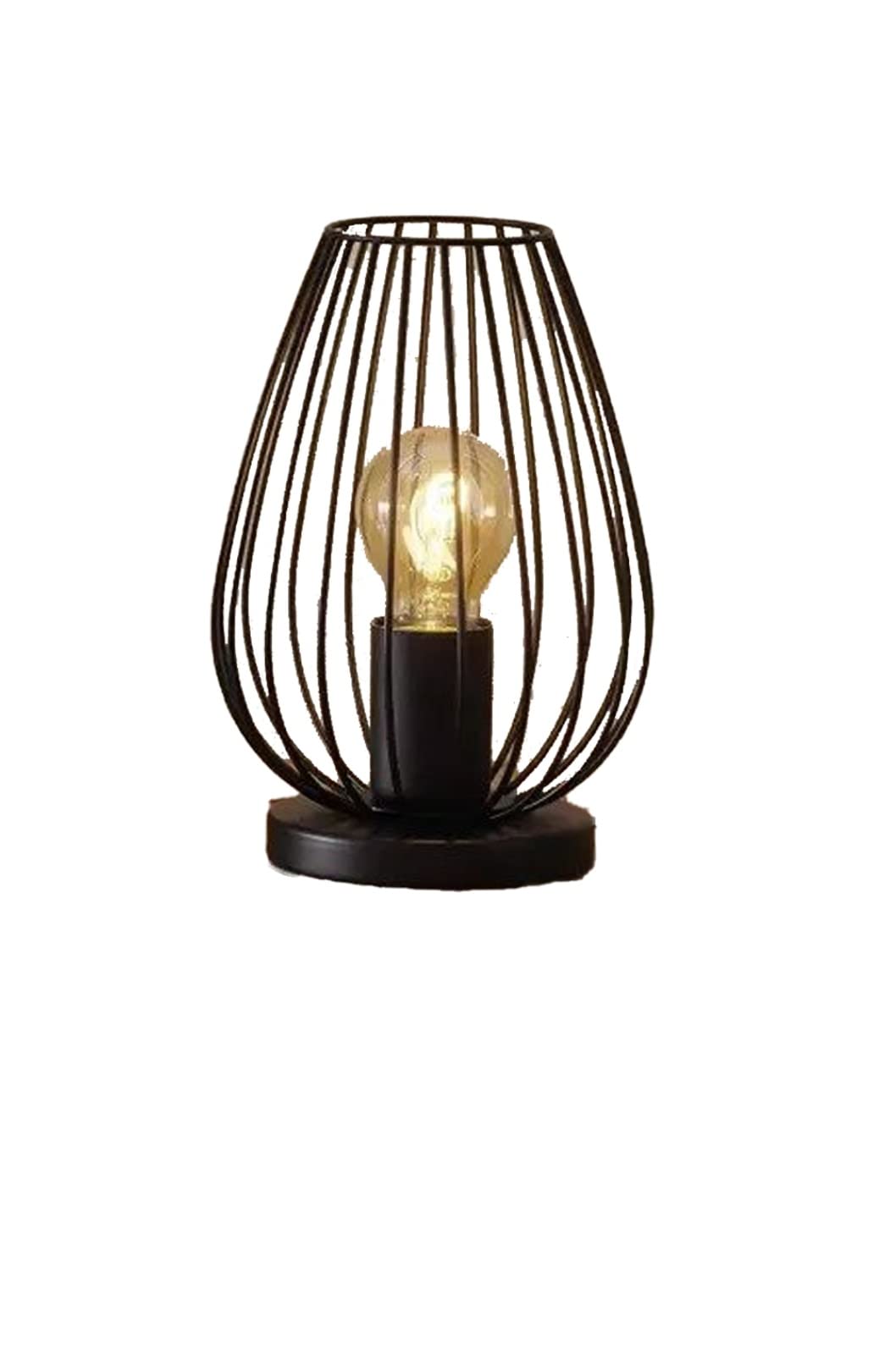 Lotus Metal Handmade Desk Lamp For Lighting And Decoration (Black)