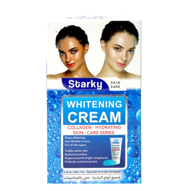 Starky Skin Care Whitening Cream Collagen,Hydrating Skin,Care Series Deep Whitening Anti-Wrinkle Cream For All Skin Types-25ml