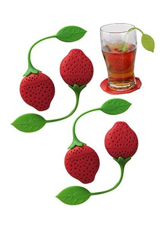 Herbal Tea & Tea Server Strawberry Silver