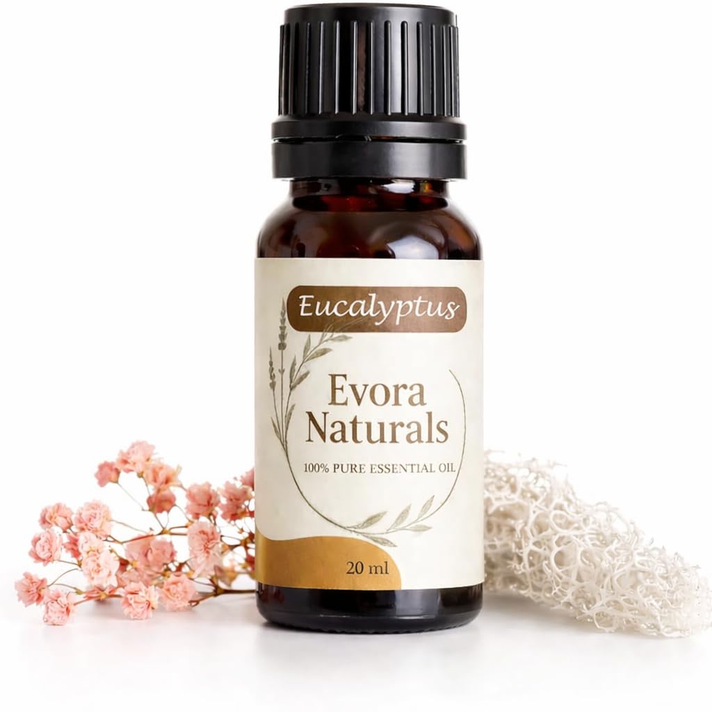Eucalyptus Essential Oil, 100% Pure, 20ml for Diffuser, Hair, Skin & Aromatherapy