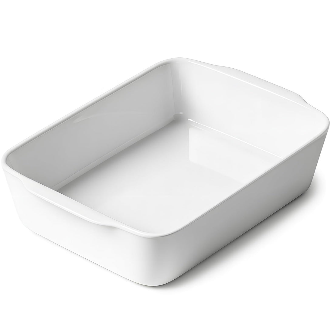 HOMBENE 3.3 QT Ceramic Baking Dish, White Casserole Dish,Lasagna Pan for Oven, Bakeware for Baking, Kitchen Decor, Microwave Oven Safe, Dinner Party(8.7" x 11.8")