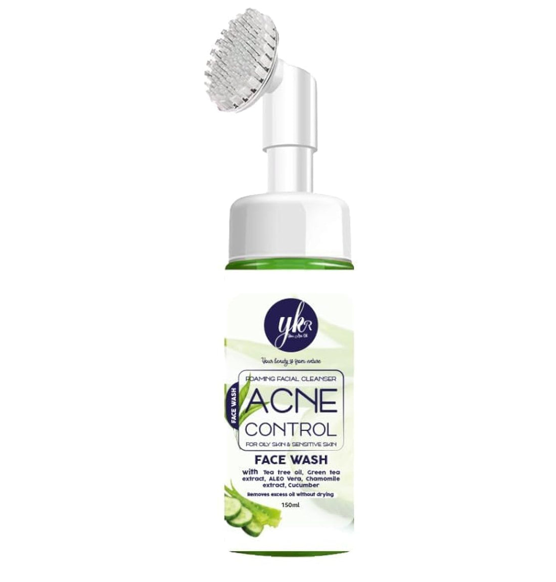 YKR COSMETICS Facial cleanser with Alovera, Cucember & tea tree oil