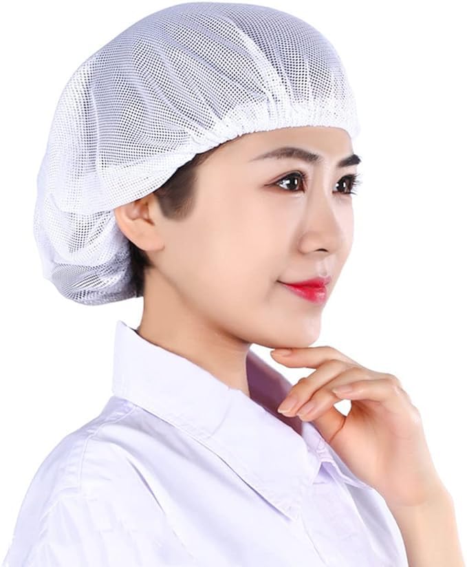 Moro Moro 3 Working Cap Pieces Dust Cover Mesh Working Cap Unisex Hair Mesh Working Cap Men Women Working Cap Breathable Hood Washable Cooking Cap Elastic Dust Cap for Restaurant Bakery Work