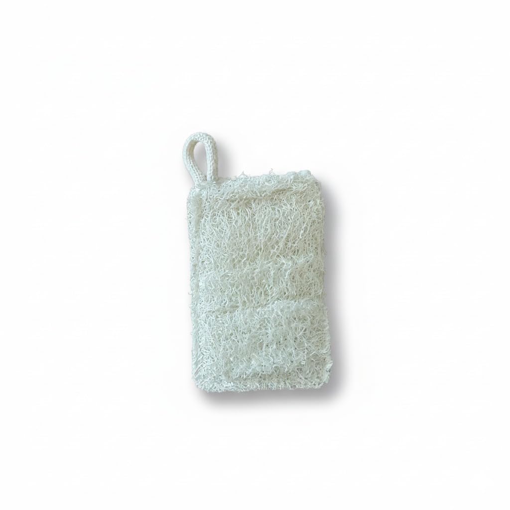 Egyptian natural premium small loofah 8 * 11cm, natural body and face scrubber, skin exfoliator, dead skin remover, shower loofa with rope, eco friendly sponge, cellulite massager.