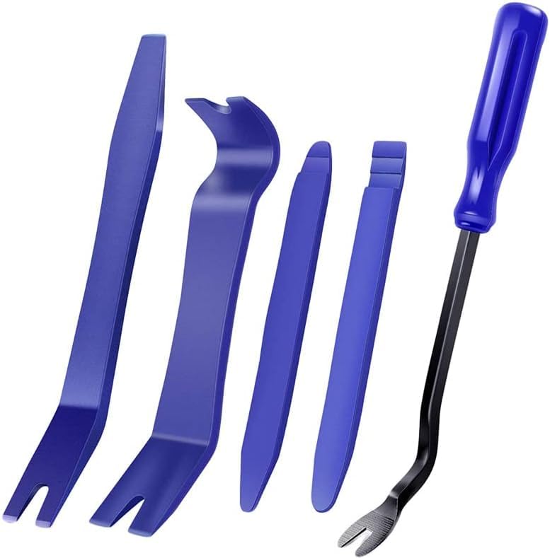 fashion mania 5 Pcs Auto Trim Removal Tool Kit,Car Panel Door Window Tools Kit,for Vehicle Dash Audio Door Panel Window Molding, Blue.