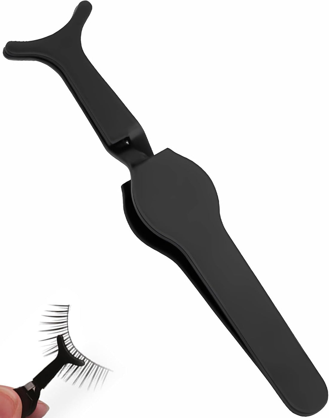 Eyelash Applicator Tool,False Eyelash Applicator Tool Stainless Steel for Loading and Unloading False Eyelashes(Black)