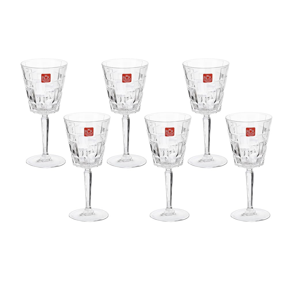 RCR Etna Crystal Goblet Set of 6 Pieces 280ml - Transparent