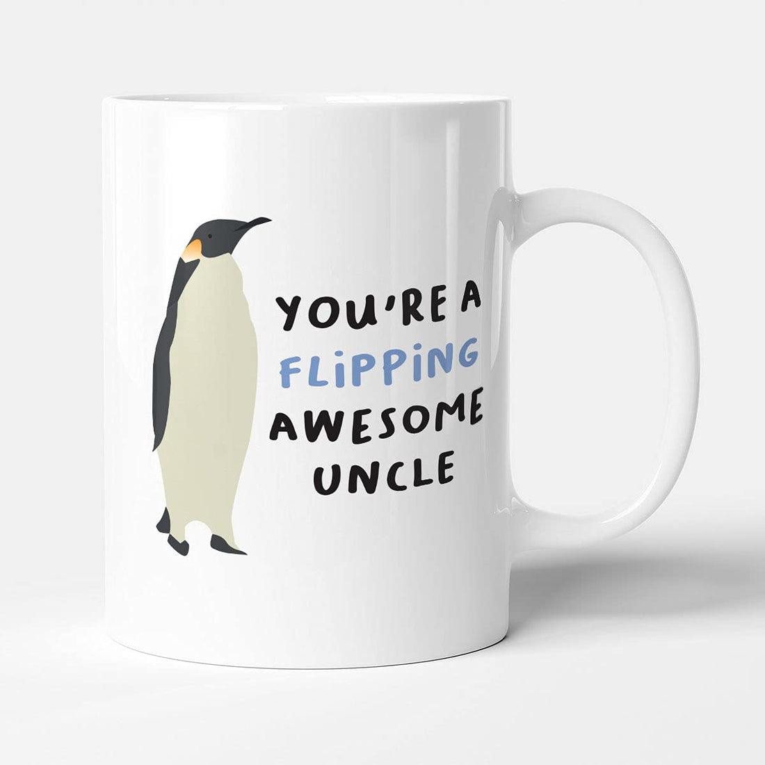 You're A Flipping Awesome Uncle - Penguin Gift Mug by Print