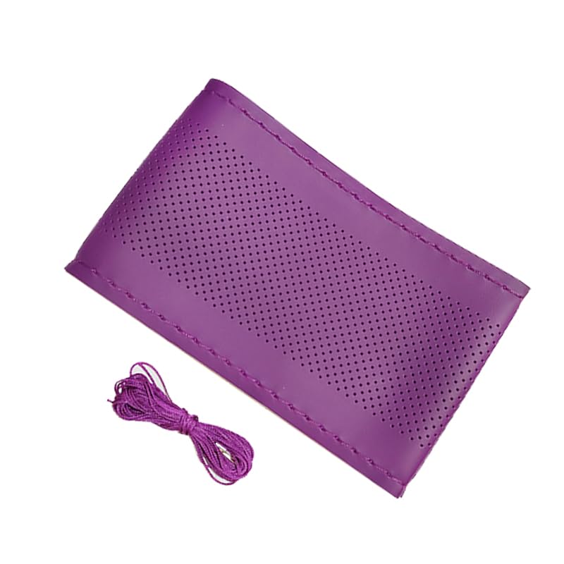 Steering Wheel Cover Car Steering Wheel Cover Sewing Cover Leather Breathable Anti-Slip Soft Comfortable Fit for All Cars - (Purple Code:4136) - KaberTrade