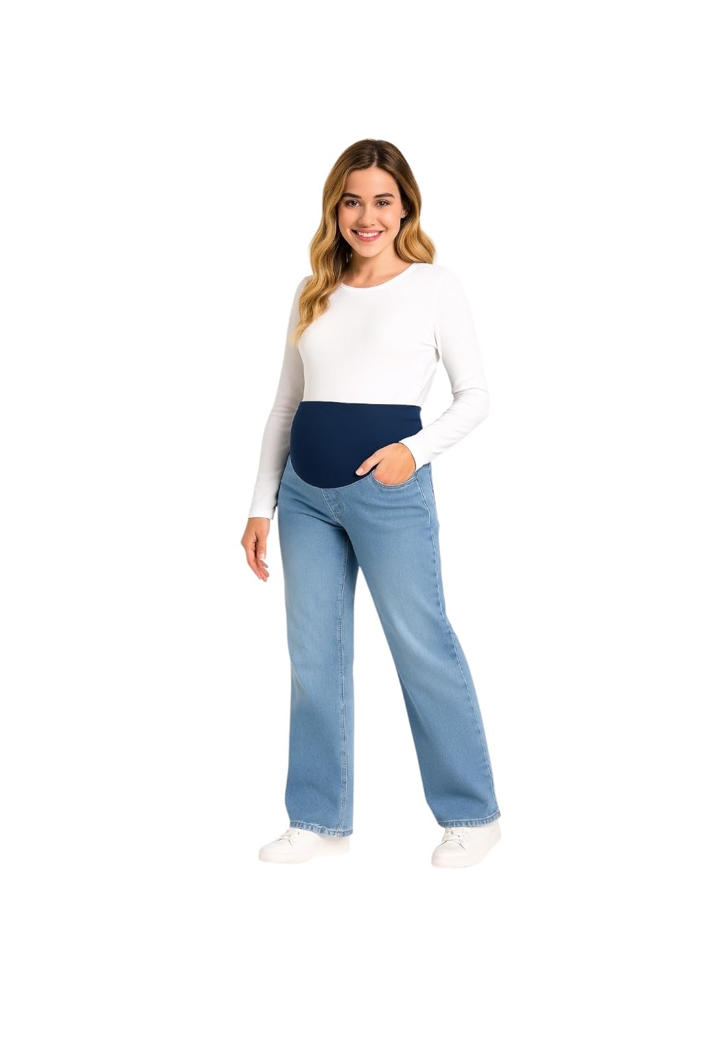 Astret Maternity Jeans With Side Tapes - Modern And Comfortable Design For A Unique Youth Look