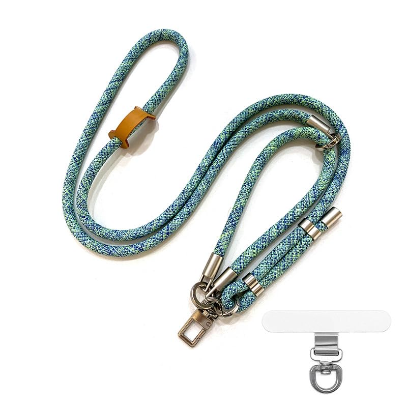 Nopatia Adjustable Nylon Phone Lanyard Neck Shoulder Anti-Theft Lanyard with Metal Clip and Patch for iPhone Samsung