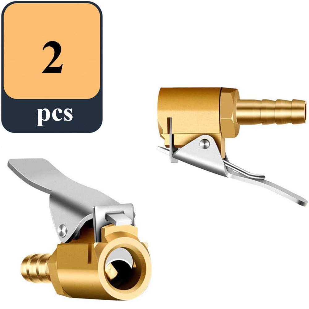 2PCS Car Tyre Tire Inflator Valve Air Chunk Connector Pneumatic Pump Connector Whole Copper 1/4" (6mm)