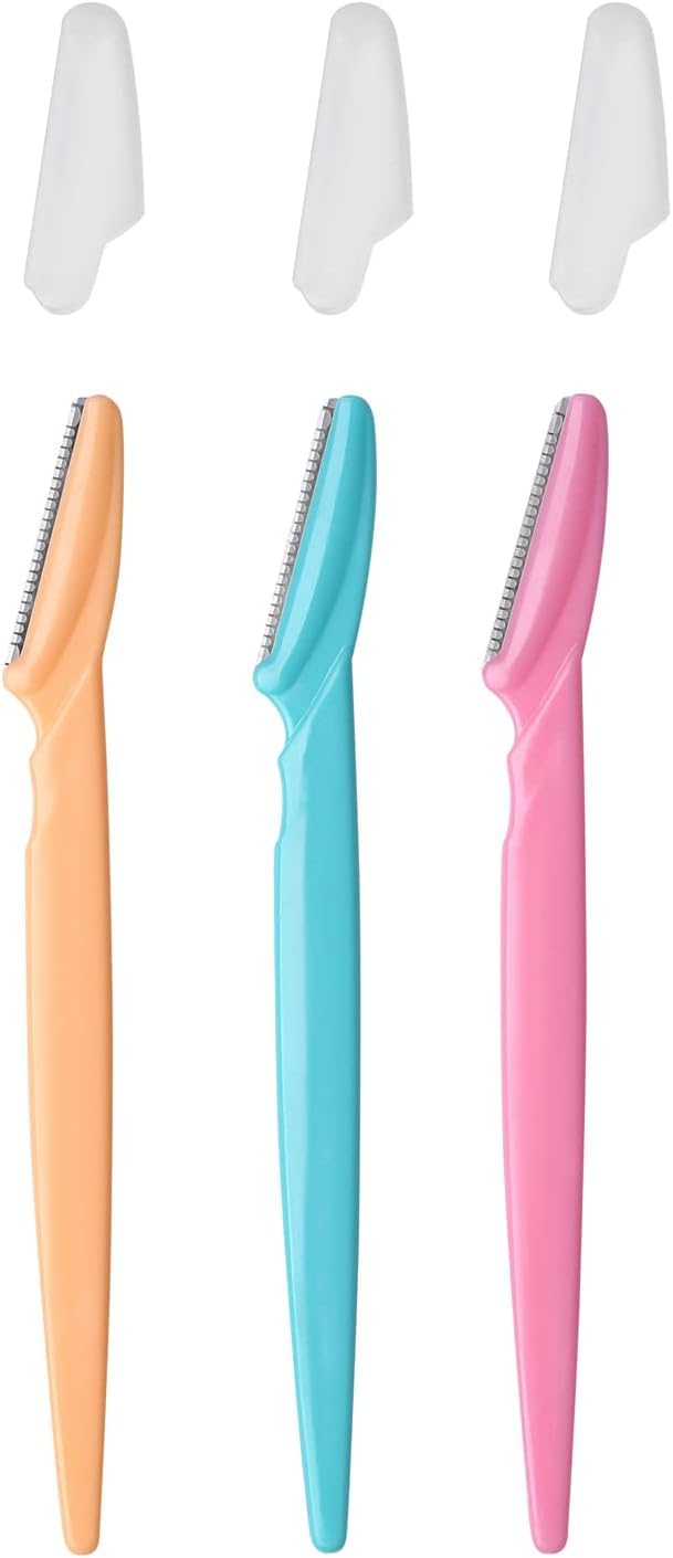 Eyebrow Razors Shaper 3 Pcs Facial Hair Remover Face Shaver Trimmer Safety Facial Exfoliating Tool for Women and Men