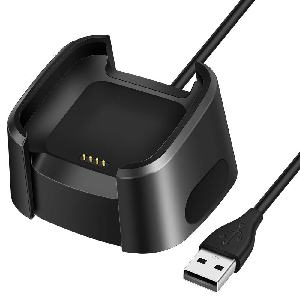KIMILAR Charger Compatible with Fitbit Versa Docking Station (Not for Versa 2/Versa 3/Sense), Replacement USB Charging Cradle Dock with Charger Cable for Versa Smartwatch (100cm)