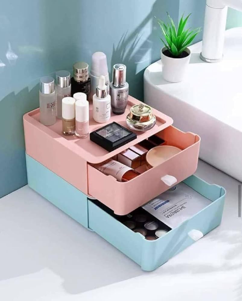 Generic Multi Use Modern Eclectic Multi-Coloured Organizer Tray for Office and Home - 6 Compartments