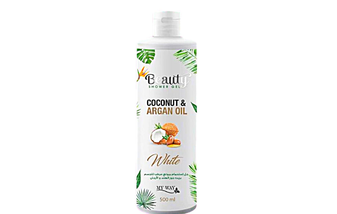 Beauty Shower Gel Moisturizing Coconut & Argan Oil 550ml (White)