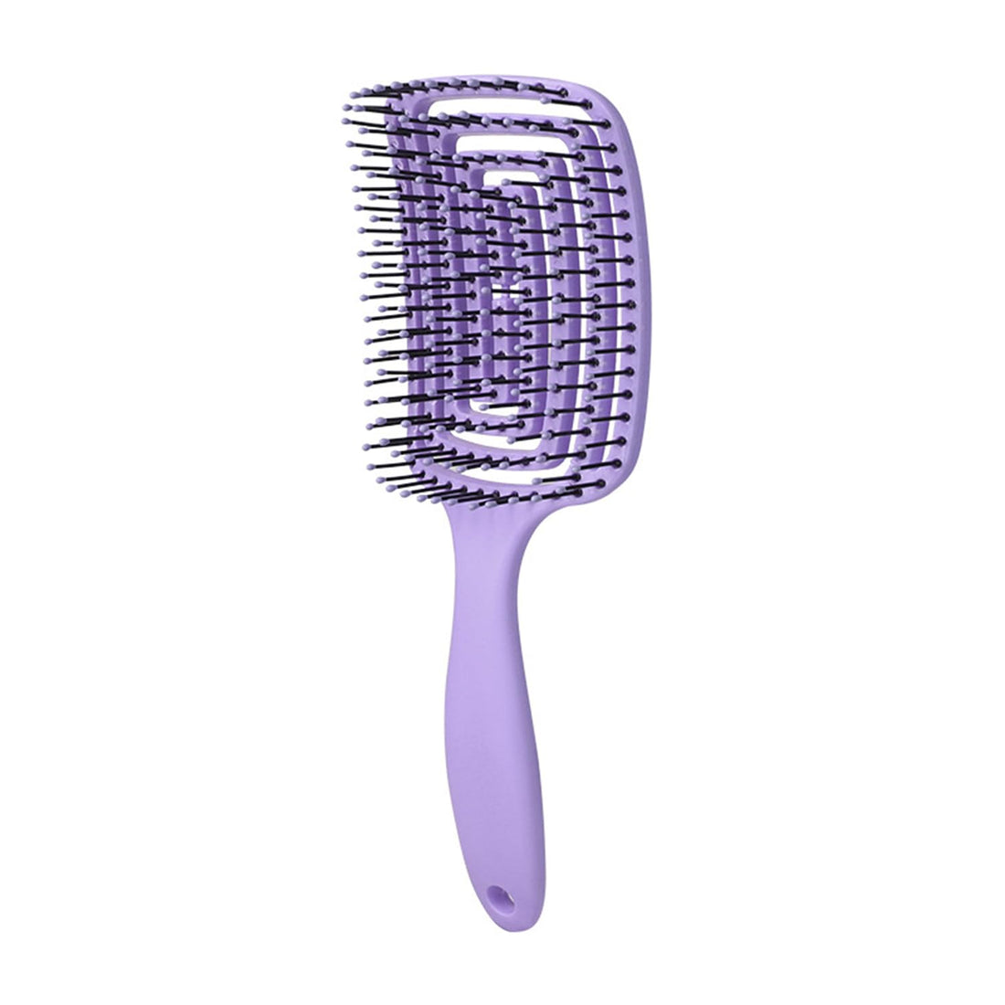 ARQIVO Hair Brush, Curved Vented Brush Faster Blow Drying, Professional Curved Vent Styling Hair Brushes for Women, Men, Paddle Detangling Brush for Wet Dry Curly Thick Straight Hair (Purple)