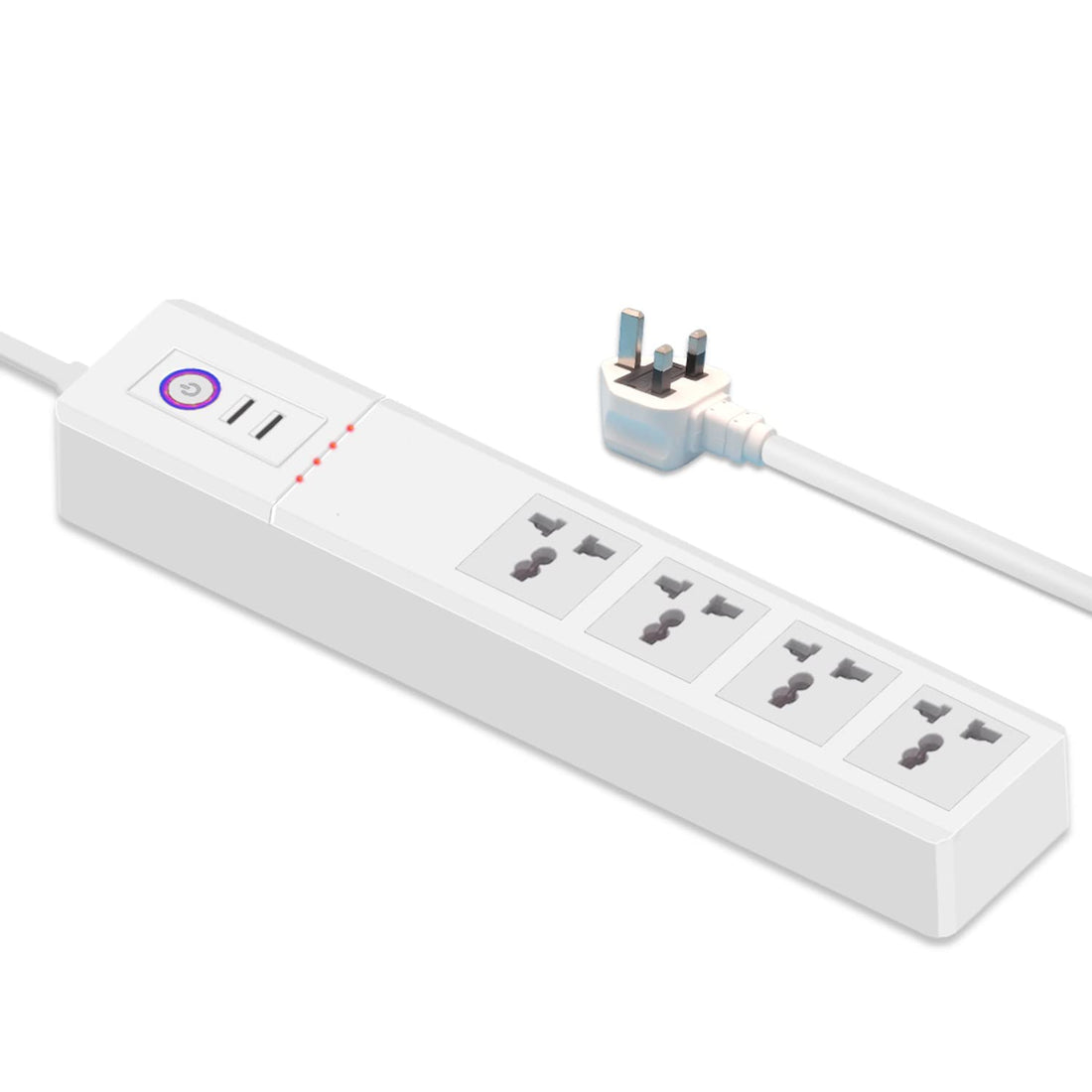 Smart Power Strip With 4 Ac Sockets 2 Usb Ports Wifi Smart Surge Protection Universal Multi Plug Sockets App Remote & Voice & Individual Control With Alexa Google Home Assistant
