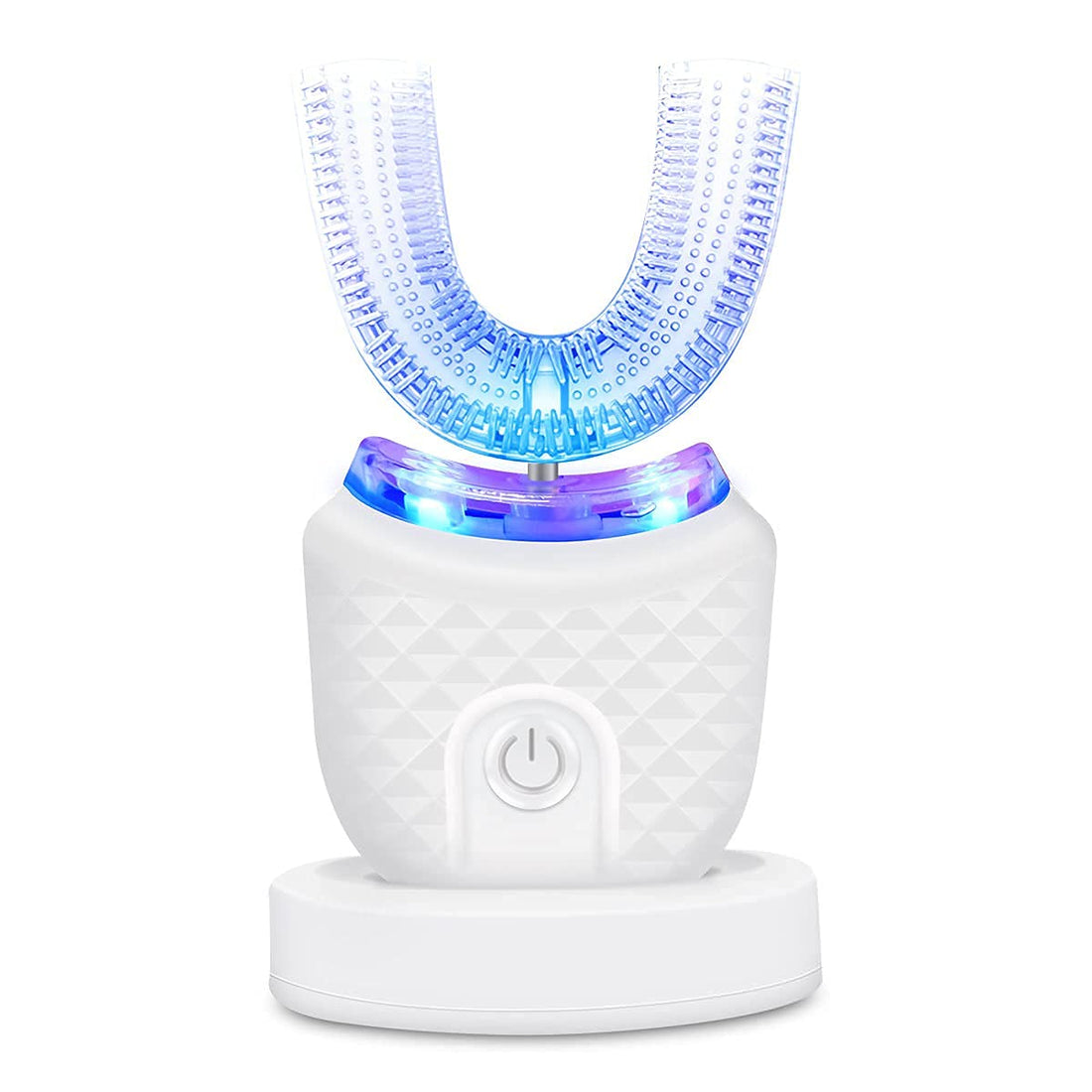 Ultrasonic Electric Toothbrush, U Shaped Automatic Toothbrush for Adults 360° Whole Mouth Toothbrush Whitening IPX7 Waterproof