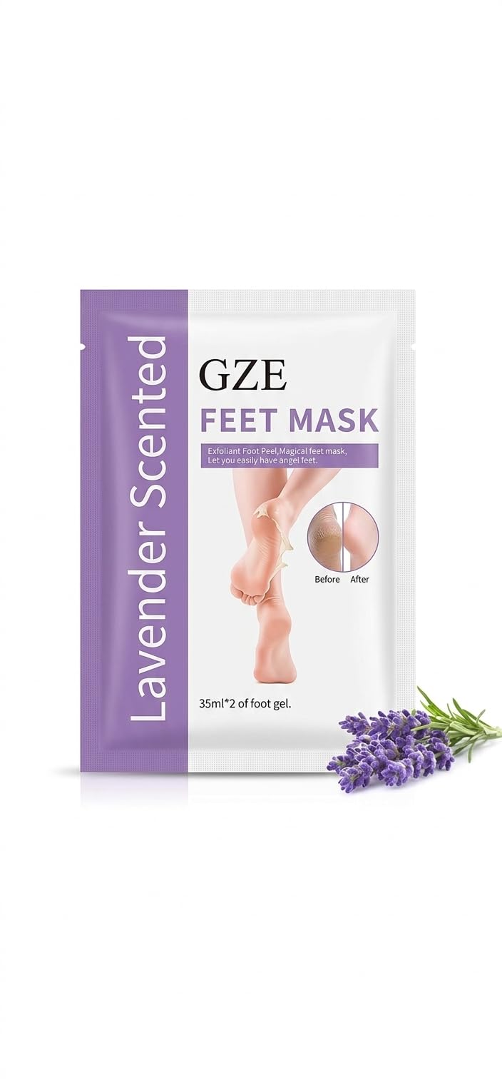 GZE Foot Peel Off Mask Lavender Dead Skin Remover Softening Feet 35ml 1 Pair