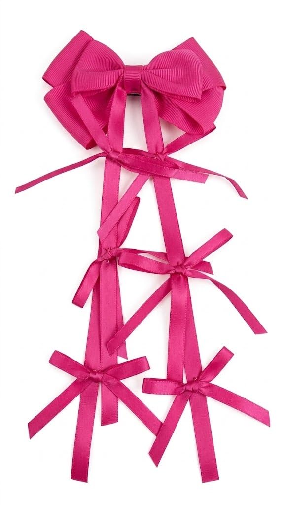 Bow Hair Clip (Fuchsia)
