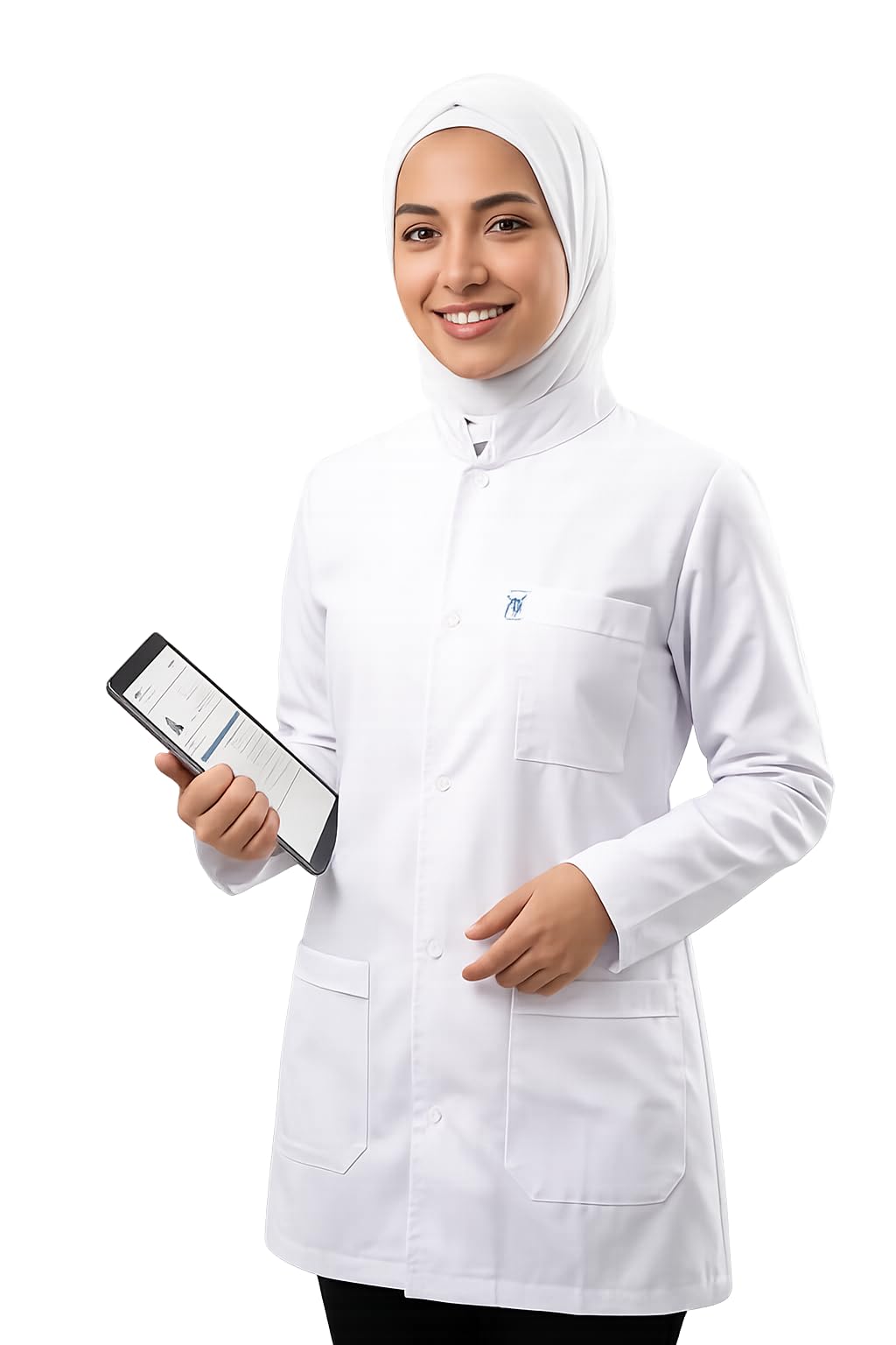 Dr Uniform Classic Dentist Lab Coat for Women, White Professional Medical Coat