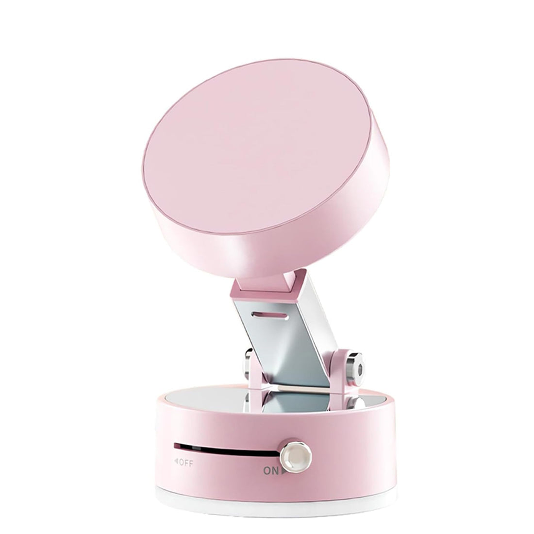 Vacuum Suction Magnetic Car Phone Holder, Azonee 360° Rotatable & Folding Phone Mount with Strong Grip, Hands-Free Use in Car, Gym, Home, for Magsafe Phones & Android (Pink, Includes 2 Magnet Rings)