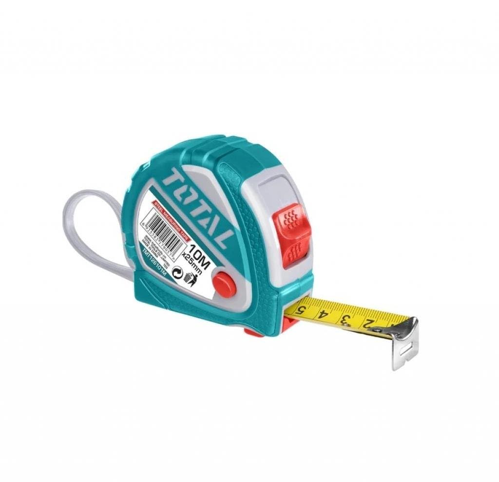 Total TMT1262101 Steel Measuring Tape, 10 m x 25 mm Size