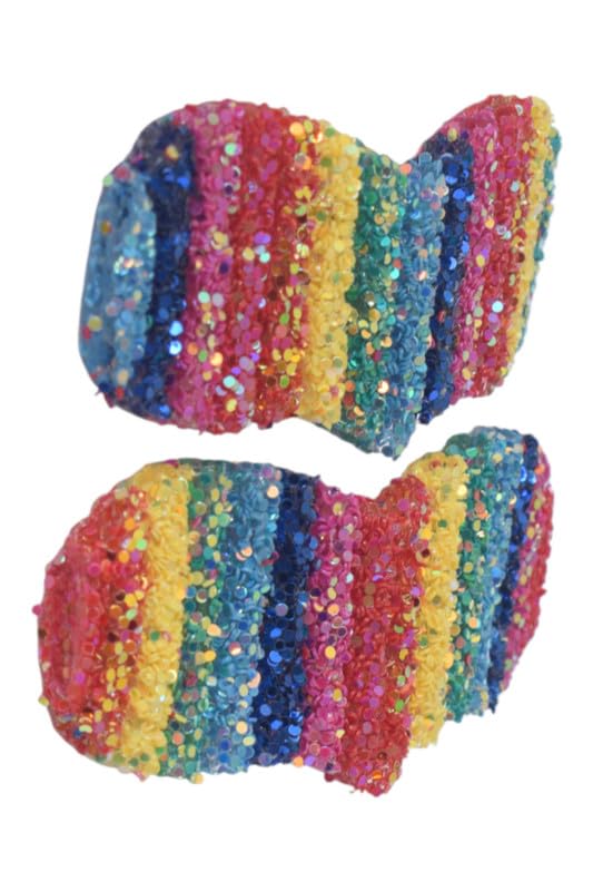 Daphne Spectrum Colors Hair Clips Set To Styling Hair For Girls, 2 Pieces - Multicolor