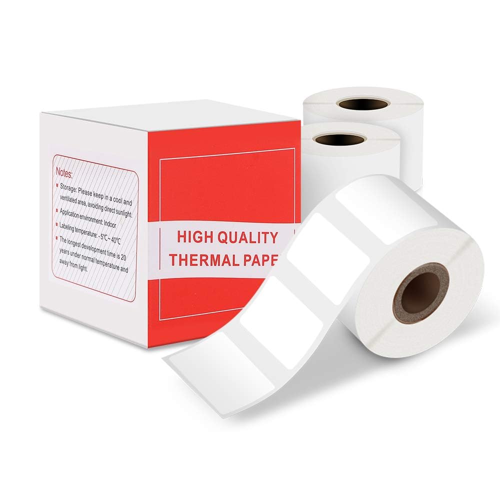 M110 Labels Compatible with Phomemo M110/M108/M200/M220/M221 Label Printer, Multi-Purpose Label Tape Self-Adhesive Thermal Paper, Black on White, 1.57"x1.18" (40x30mm) 690 Labels/3Roll