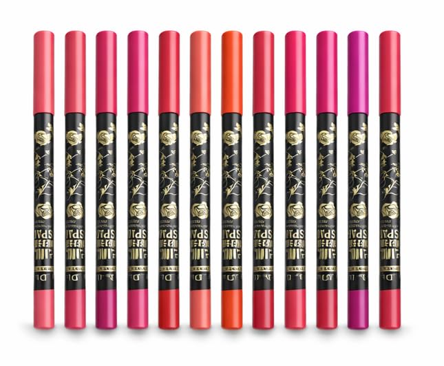 Multi Color Lip Liner Set - Professional Set 12 Colors Long Lasting - Imported Product