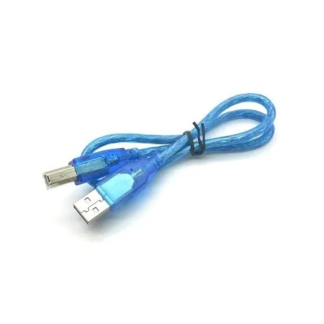 30cm USB Cable for Arduino (UNO, Mega 2560 Rev 3 R3) - Black or White - Male-to-Male - Braided Shielding