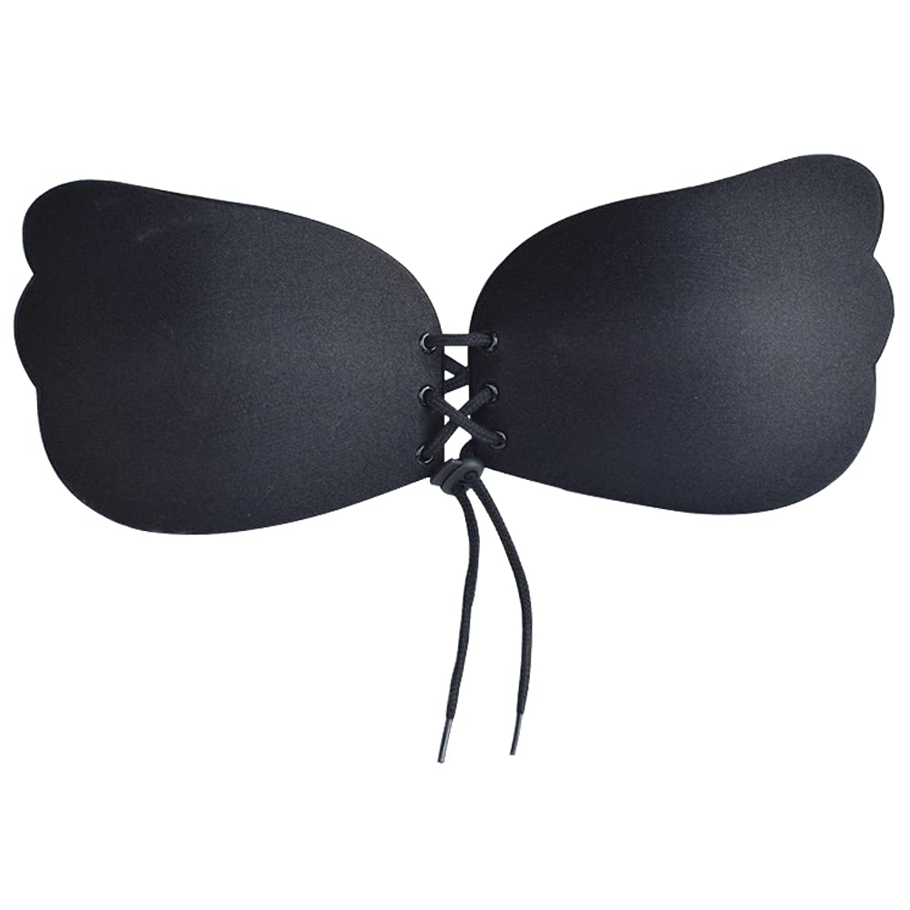 Women Self Adhesive Strapless Bandage Blackless Solid Bra Stick Gel Silicone Push Up women's underwear Invisible Bra