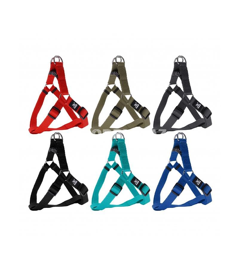 Nunbell Adjustable Pet Harness, Nylon Step-in Design, Multiple Colours Available, Large-XLarge Size, 2.5*(65-80) cm,25-35KG. (Black)