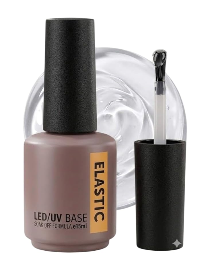 ELASTIC LED-UV- LED BASE -Gel Polish Base and Top Coat Set Shiny Long Lasting Soak Off UV LED Gel Polish Base Coat AND Top Coat Matte 1Pc -15ml