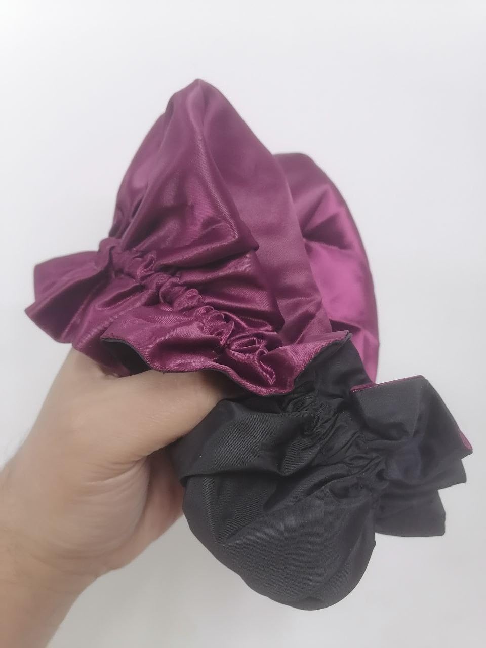 Satin Bonnet - The Perfect Solution for Your Hair (Satin Violet), Protects Your Hair from Breakage and Dryness, Keeps Curls and Natural Moisture. Available - Generic