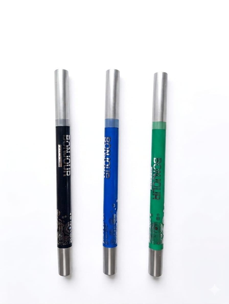Eyeliner Pencils, Three Colors Black, Blue and Green, Kohl Eye Pencil