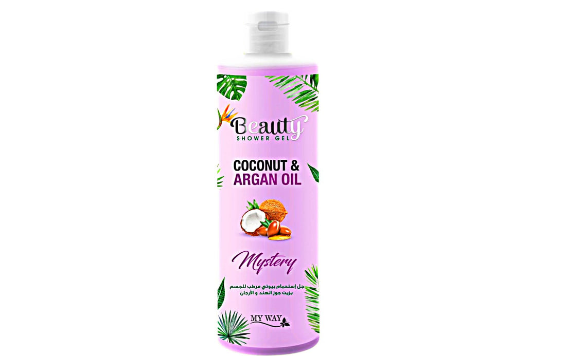Shower Gel Beauty Moisturizing Body Shower Gel Coconut Oil & Argan 500ml (Mistri)