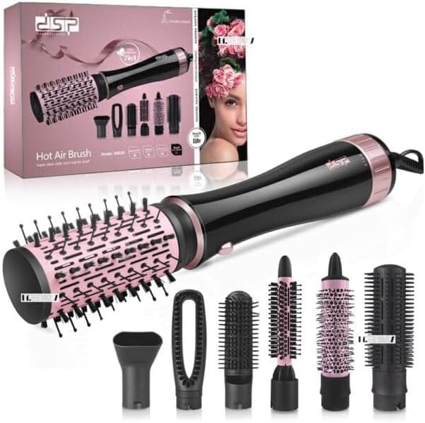Hair Styling Brush and Hair Dryer 1000W Black