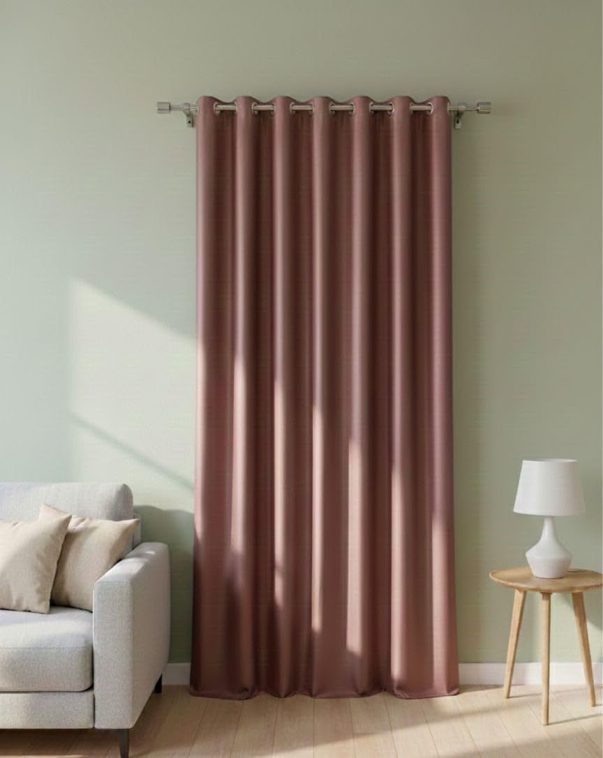 Luxury Curtains - Imported Hammer Fabric - Elegant Curtains - Grommets - Soft Velvet Texture - 150W x 280L CM (Cashmere)