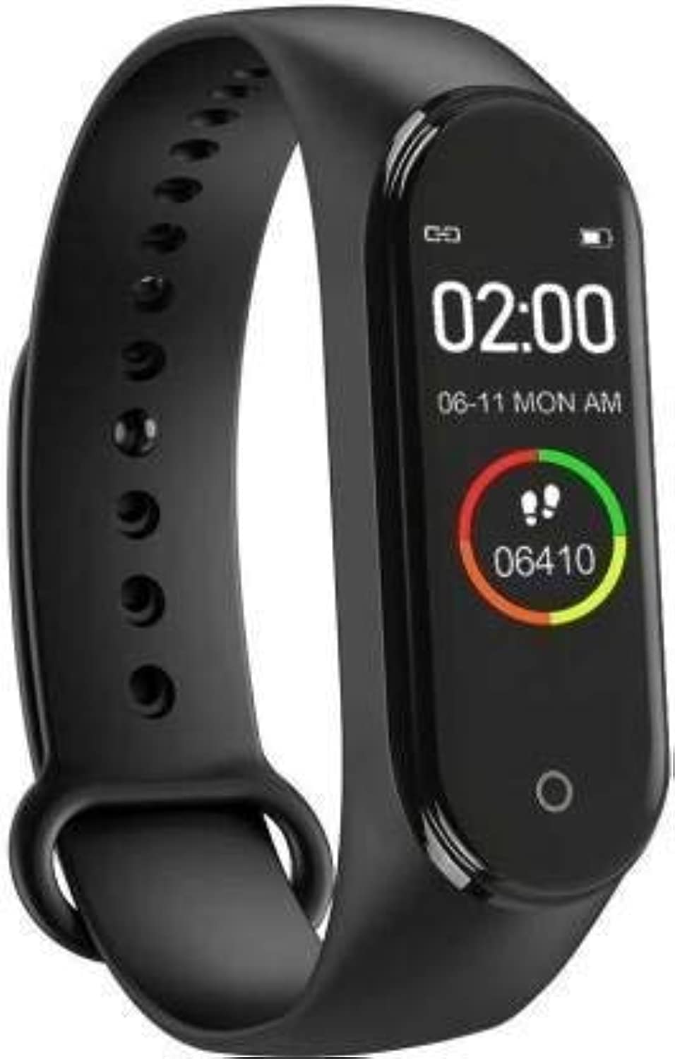 SmartBand_P-M4 Smart Fitness Band with Bluetooth Activity Tracker Smartwatch Wrist Watch for Men/Women with Heart Rate and Sleep Monitor Functions - Black