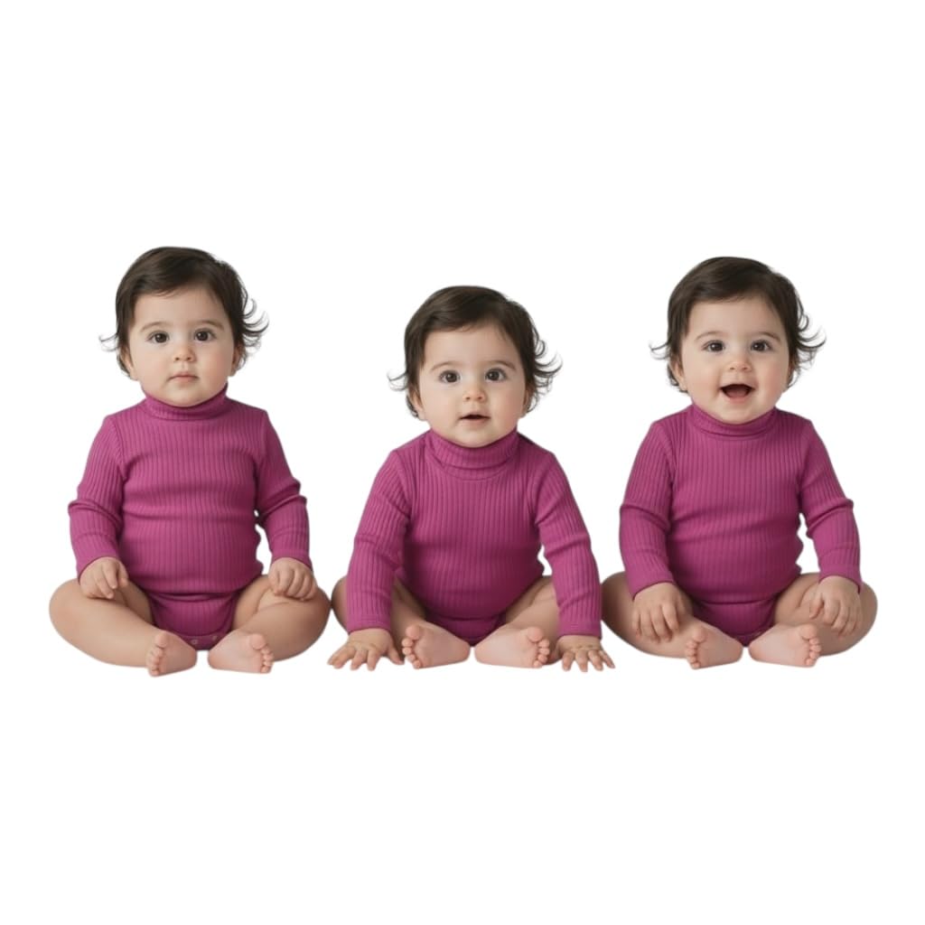 Baby Winter Clothes Set, 3 Pieces High Cool Baby Girl Newborn Baby Clothes Padded Cotton Warm Soft