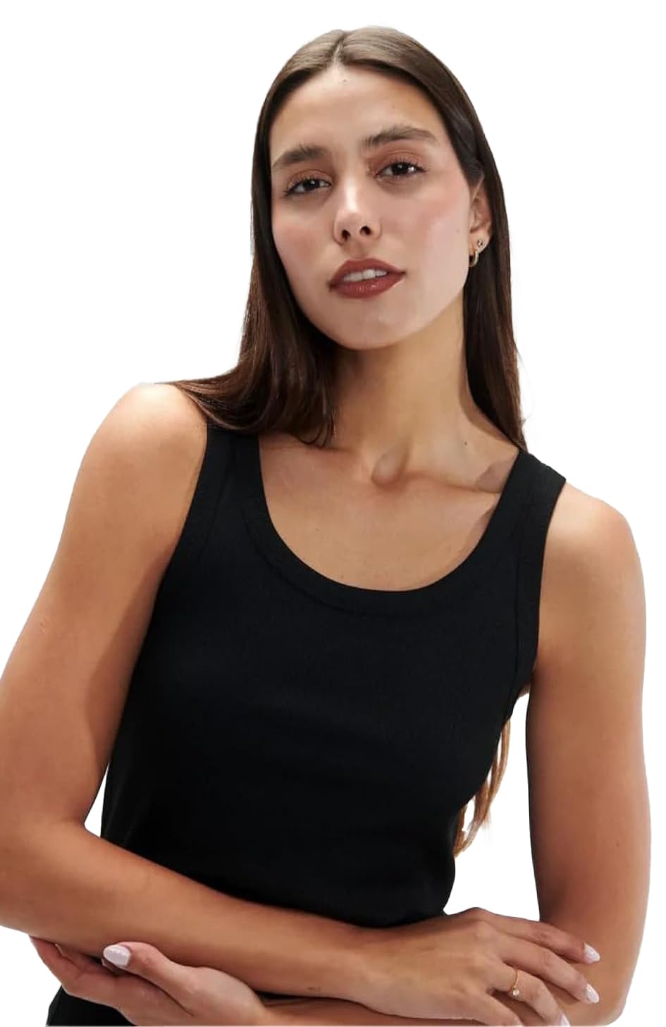 Essentials Womens Basic Tank Top - Black Minimalist (pack of 1)