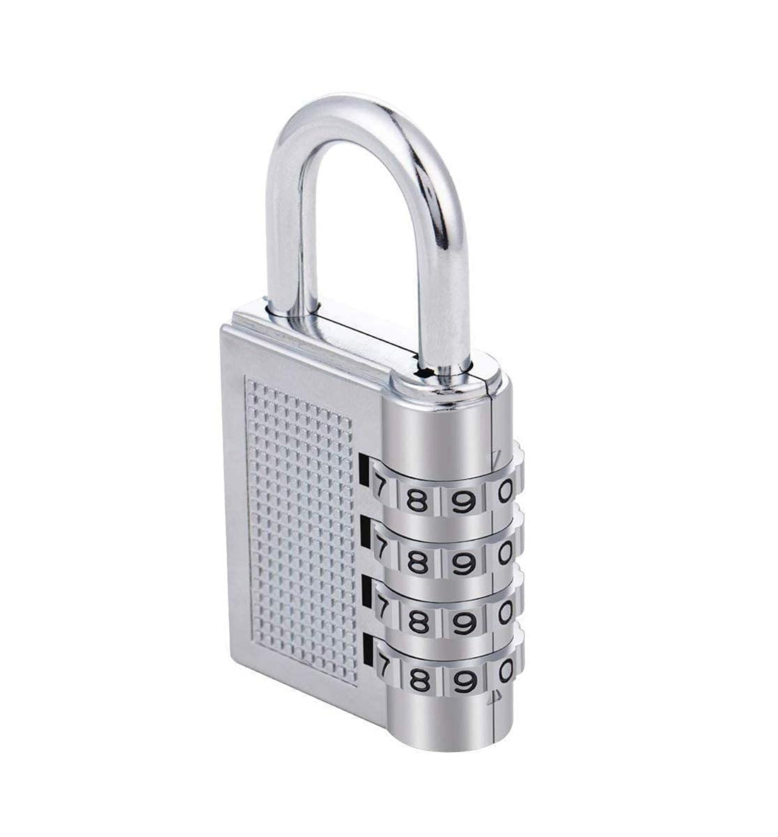 Hetkrishi Combination Lock 4 Digit Bag Lock Number Lock for Bag Luggage Door Gate Tool Box Padlock 4-Digit Safe Pin Password Zinc Alloy Hand Bag Shape Number Combination Lock, 1 - Piece | Silver