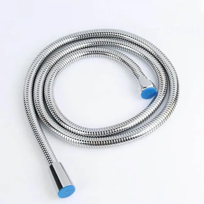 150cm Black Shower Hose – Stainless Steel Coated Rust Resistant – Thermal Insulation Inner Liner – Flexible & Durable Elegant Design Anti-Twist (Silver 170cm)