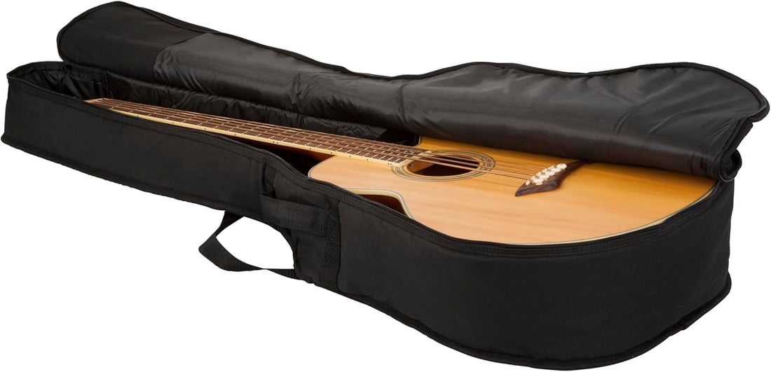 Guitar Bag,41 Inch Waterproof Nylon Acoustic Guitar Gig Bag Soft Case Cover Black شنطة جيتار مبطنة ضد الصدمات للجيتارات الاكوستيك والفولك
