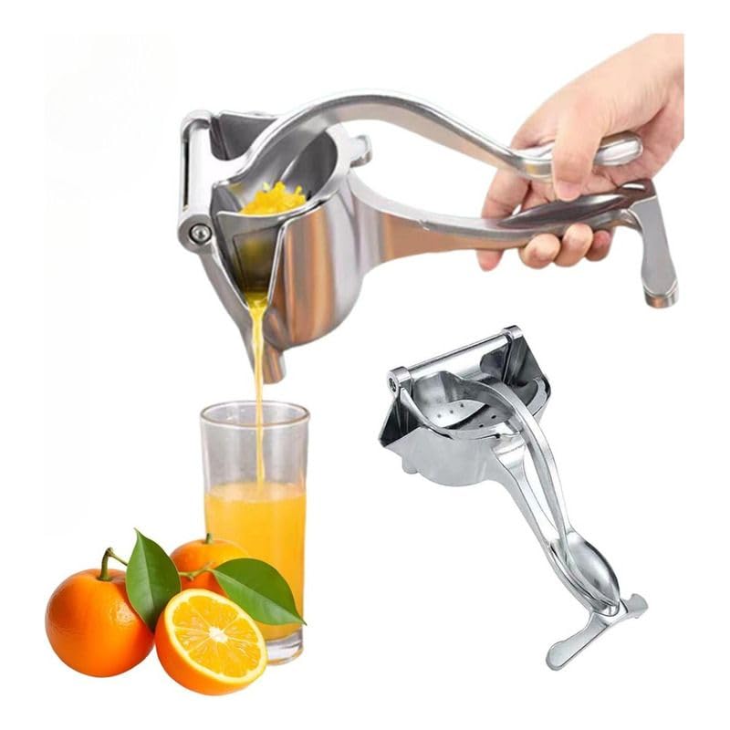 Aluminum Fruit Orange Juicer, Heavy Duty Hand Pressure, Rustproof, Strong Arm, Stable Base, Easy to Clean, Manual Use