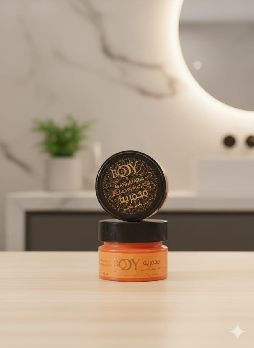 BLOB BODY Makhmarya & Hair Fragrance Lotion Alcohol Free Gel Wax Moisturizing & Hold Assorted Scents (Orange, 100ml)