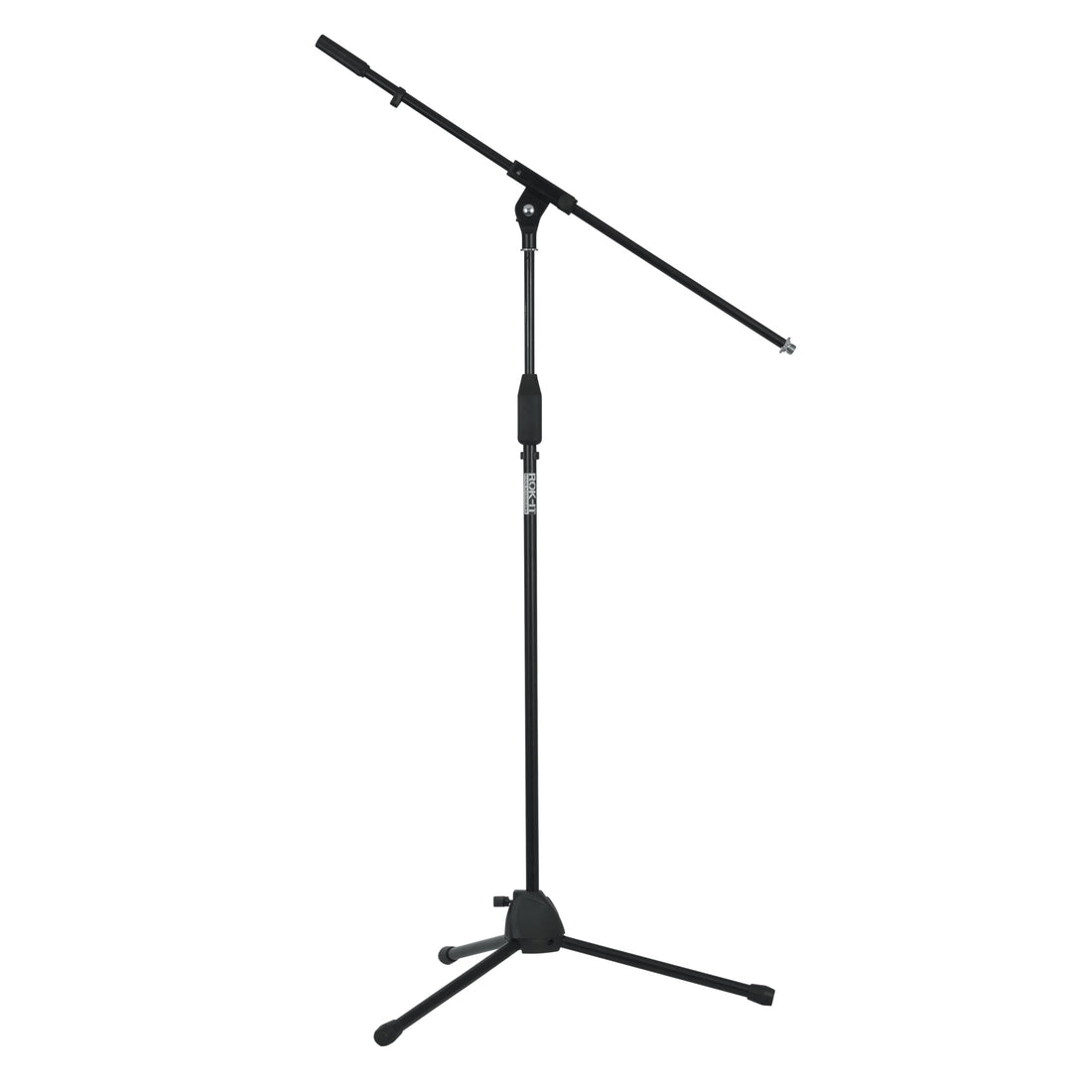 Rok-It Standard Fixed Boom Arm Microphone Stand with Height Adjustable Tripod Base, 40" to 67" (RI-MICTP-FBM)
