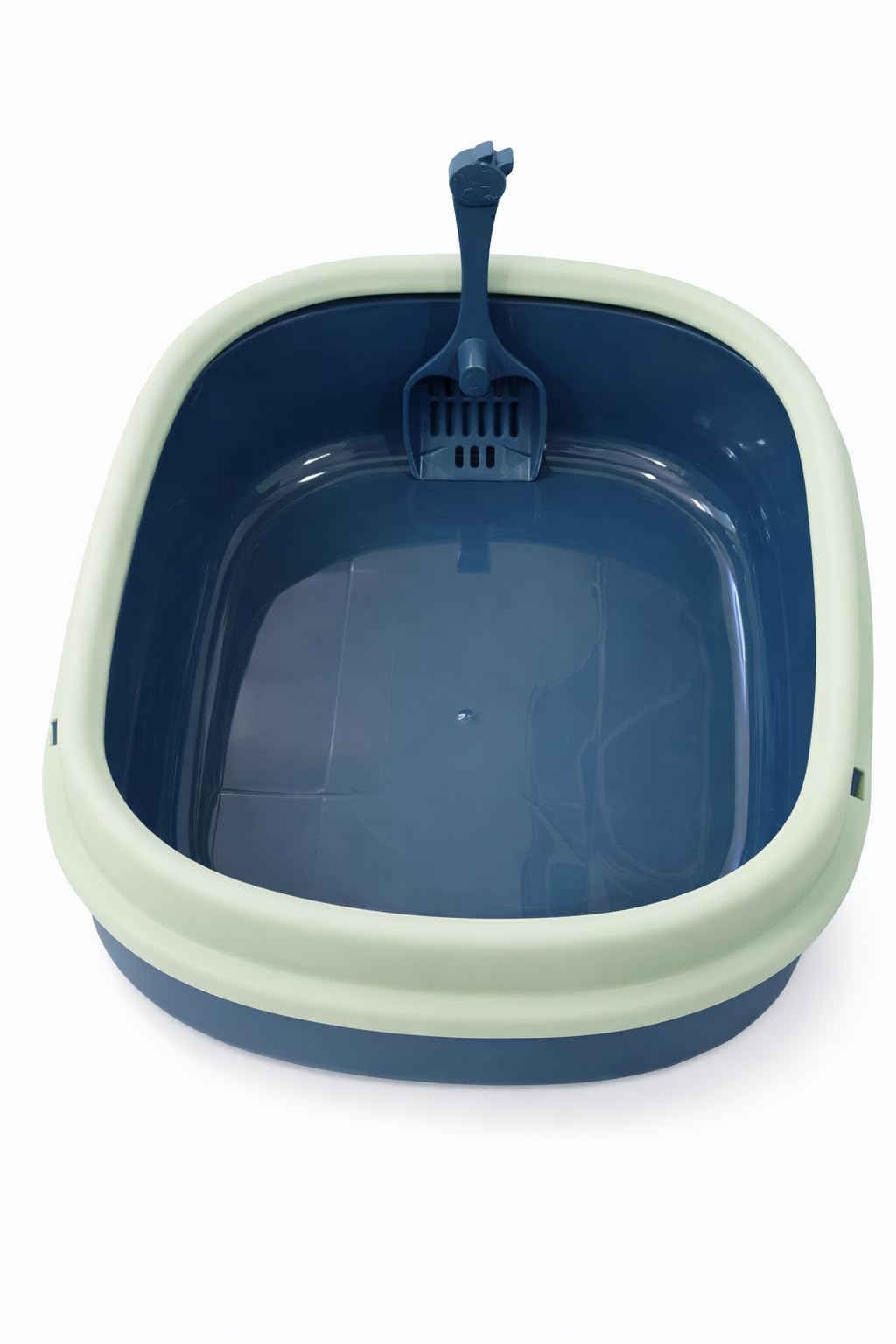 Cat Litter Box with Scoop, XL Size 50 CM, 3 Color Options Available (Blue)